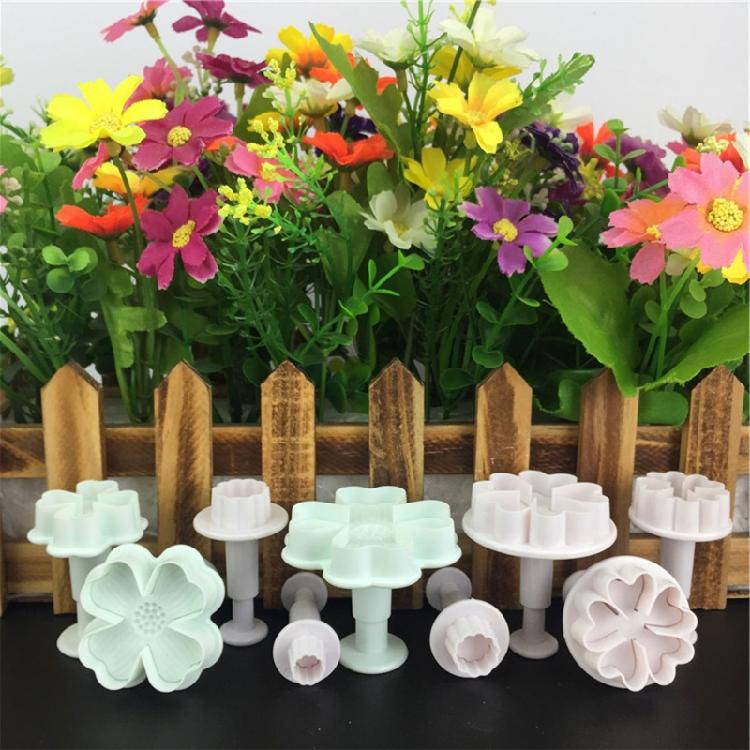 Set of 3 3D Biscuit Molds Flower Shaped DIY Baking Accessories for Baking Lovers