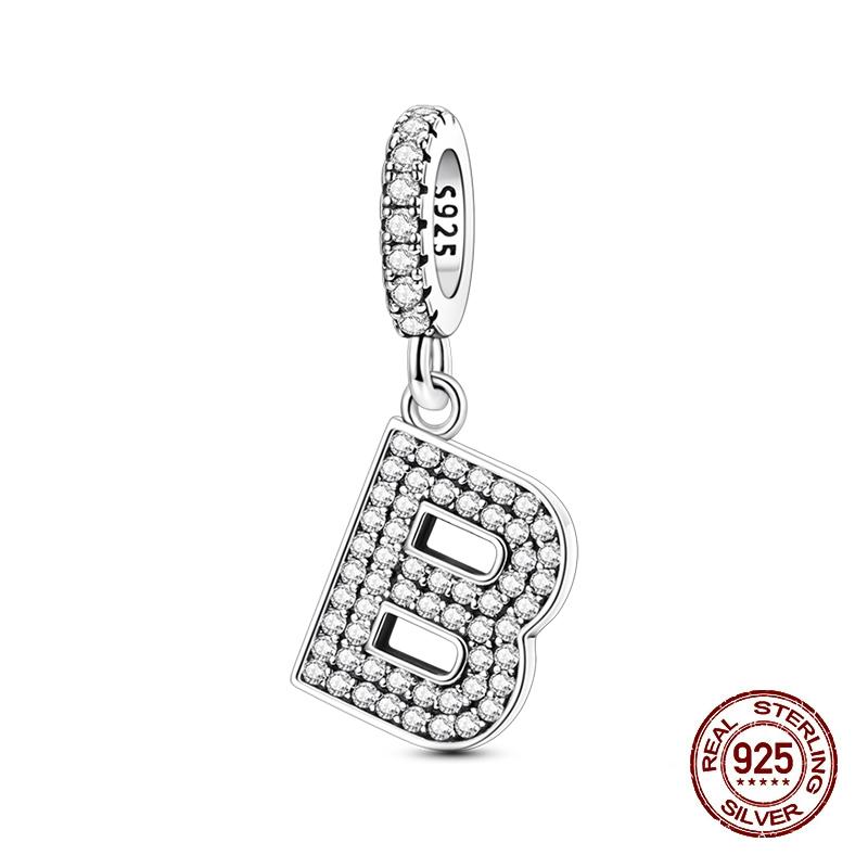 Classic Copper 26 Letters A-Z Alphabet Charms Beads Fit Original Bracelet Bangle Necklace Dangle Women Jewelry Gift