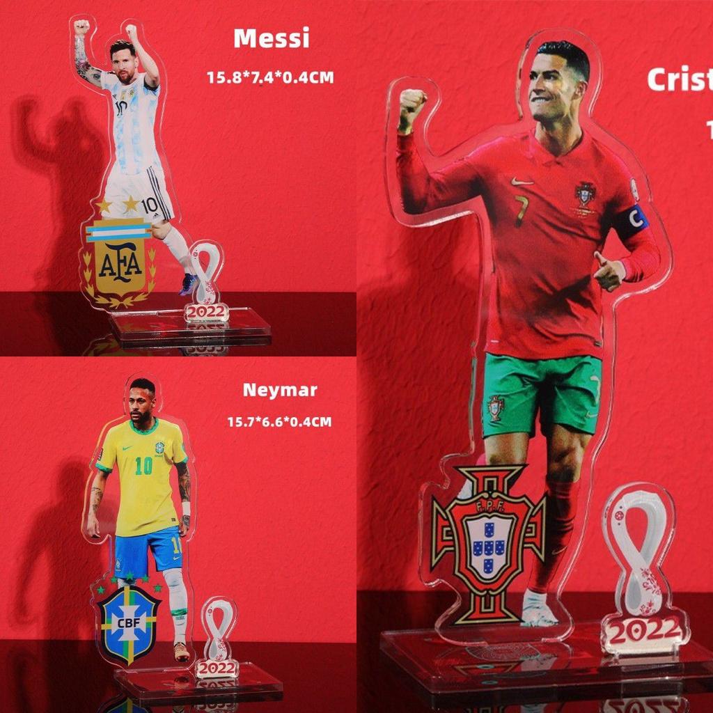 Football Star Mascot Logo Acrylic Handmade Toy Perfect For Fans Of Neymar Messi And Ronaldo