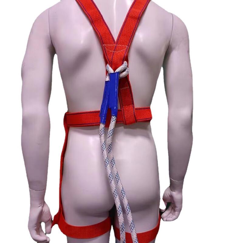 WEZHO Full-Body 5-Point Safety Harness with 3M Double Lanyard