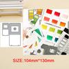 2PCS Square Note Letterhead Metal Cutting Dies Paper Card Album Dies Scrapbooking Embossing Stencils