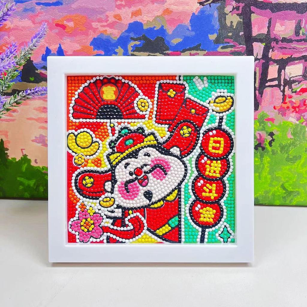 Free Shipping/Cartoon Diamond Painting Children'S Gift Handmade Cross Stitch Framed Diy Bedroom Sticker