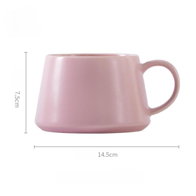 

Керамическая чашка для чая 400 мл, широкая чашка для капучино, кофейные чашки, керамическая кружка для капучино, латте, эспрессо и американо розовый