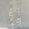 Unique Crystal Moon and Star Prism Window Hanging Suncatchers Ornament Gift For Birthday Anniversary Home Decors