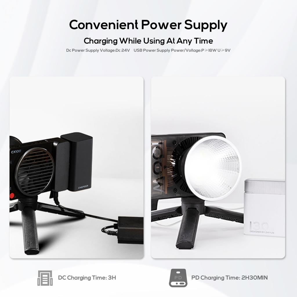 ZHIYUN CINEPEER CX100 COB Video Light 100W Portable Photography Fill Light Portable LED Video Light 2700K 6500K with