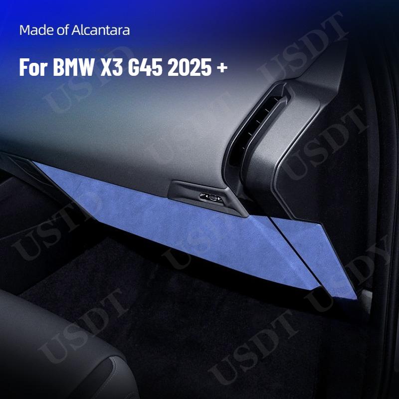 Fit For BMW X3 G48 G45 2025 Suede Leather Sticker Doors Anti-Dirty Trim Co Pilot Glove Box Wrap Sticker Trim Cover
