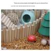 1Pcs Wooden Suspension Bridge Cage Decoration Floor Platform  Small Pet Supplies