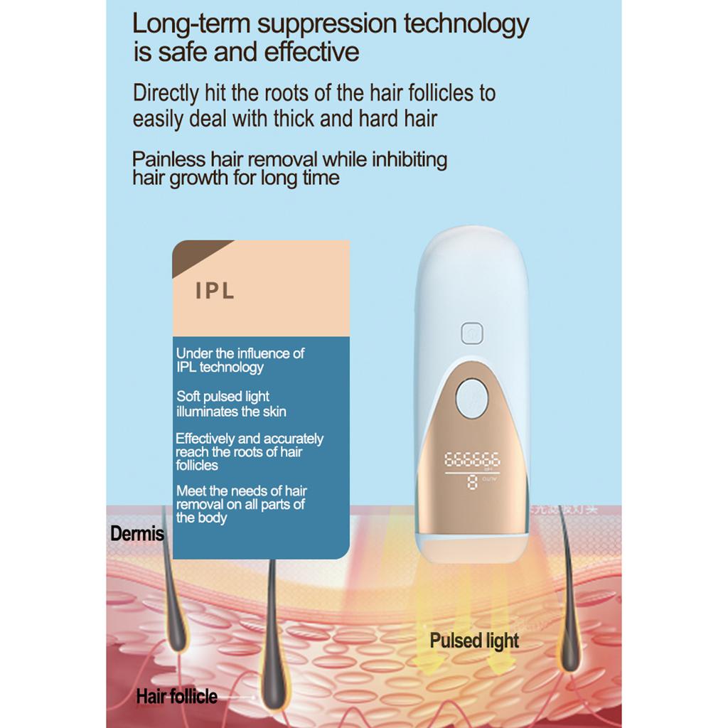 Instrument IPL de Epilare Instrument de Ras Epilator Depilator 990.000 de Flashuri Permanent Fără Durere