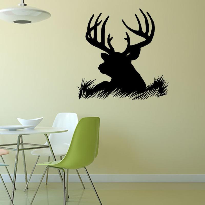 Deer Head Animal Home Removable Waterproof Decorative Stickers