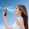New 4000mAh Semiconductor Refrigeration Handheld Fan Turbine High-speed Violent Electric Fan Folding Neck Ice Pack Small Fan