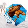 Ice Age 2 Filmposter, robuster Cartoon-Faltschirm, tragbarer 3-fach faltbarer Kompaktschirm für Damen und Herren, geeignet für Reisen oder den täglichen Gebrauch