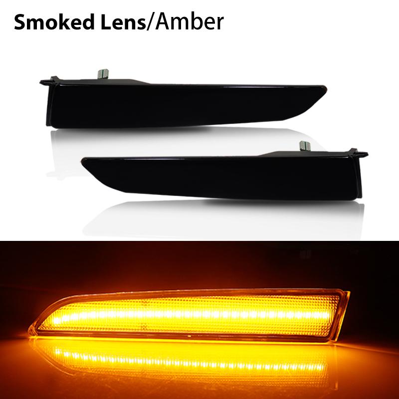 2pcs Car Front Side Marker Parking Lights Fender Corner LED Amber Fit for 2010-2012 Ford Fusion(aka Mendeo) Turn Signal Light