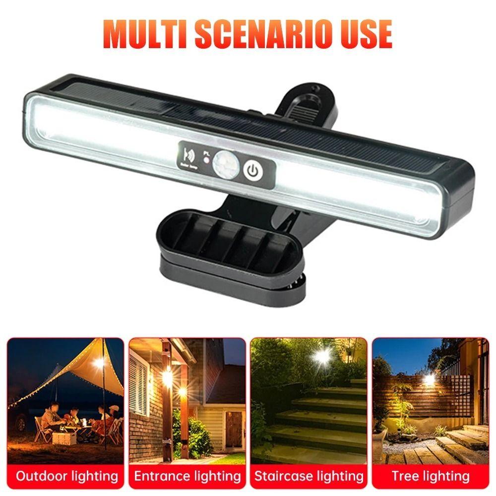 3 Light Modes Outdoor Courtyard Lamp Super Bright LED Solar Light Solar Clip Light  Garden