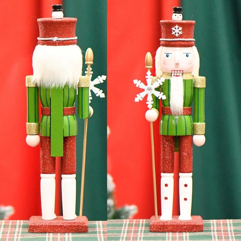 Personalized Nutcrackers Figurine Stylish Festival Figure Nutcrackers Ornament Wood Table and Shelf Decors