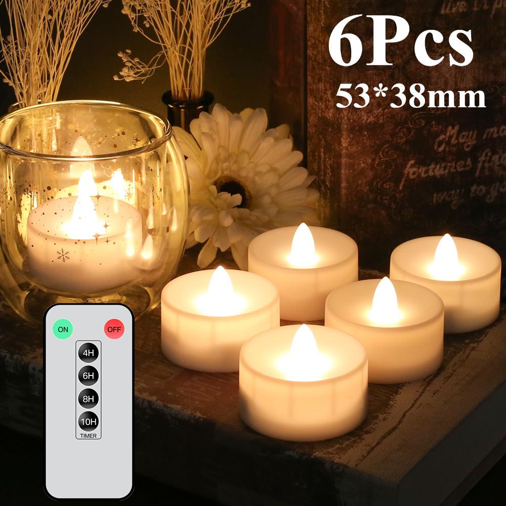 3/6/12 Pezzi Candele LED Senza Fiamma Tea Light Lampada Creativa Alimentata a Batteria Illuminazione Decorativa per Casa Matrimonio Festa di Compleanno Dropshipping