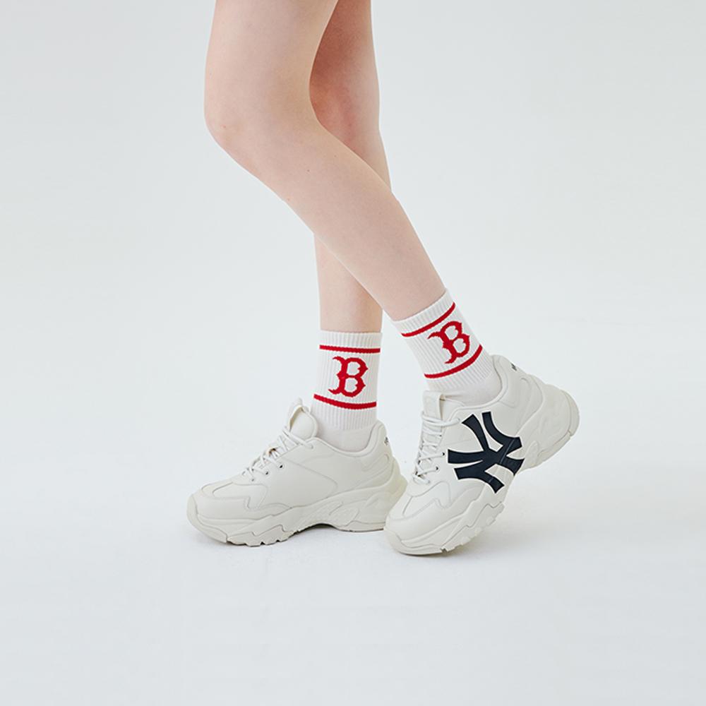 MLB Sneakers Bianche Rotte Big Ball Chunky New York Yankees 32SHC1011-50B