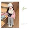 Baby Girls' 2025 Korean-Style Velvet Wide-Leg Winter Pants