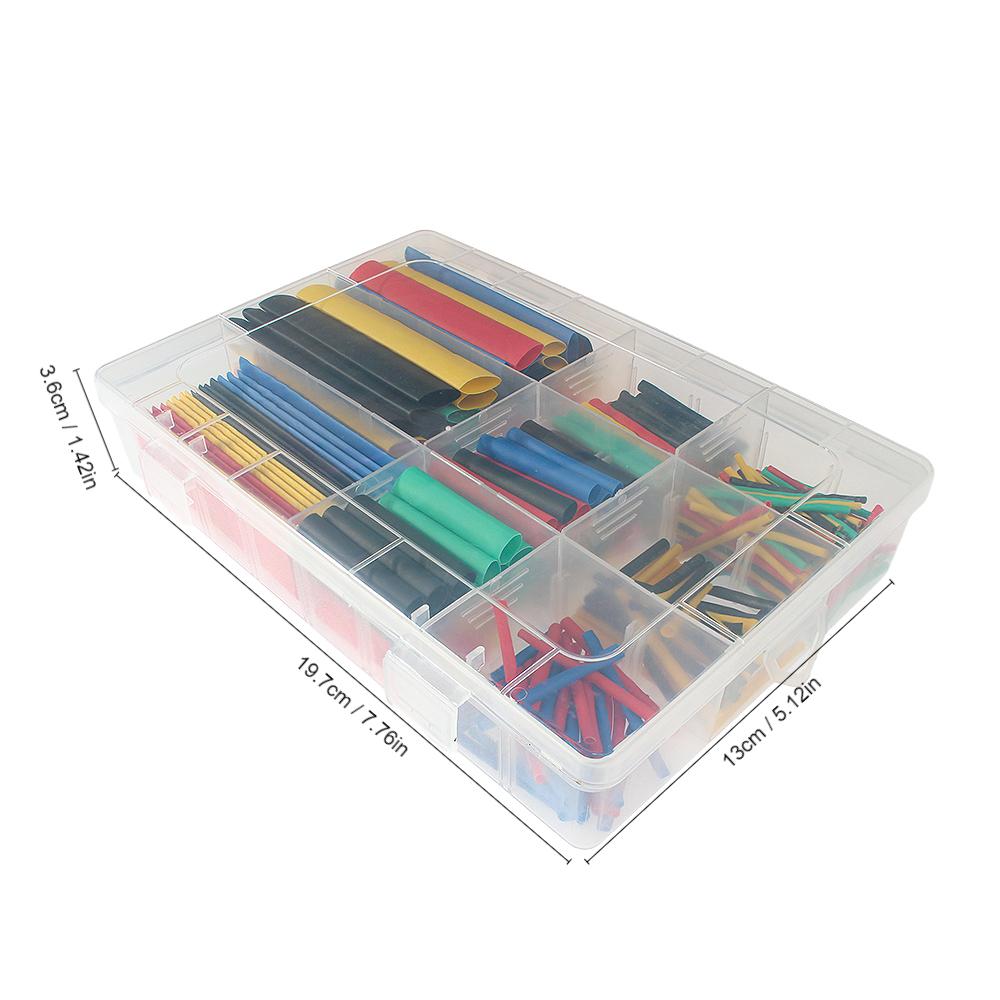 328PCS Thermoresistant Tubing Heat Shrink Tube Kit 2:1 Insulation Shrinking Tube Wire Cable Kit for Electrical Wiring and Repair