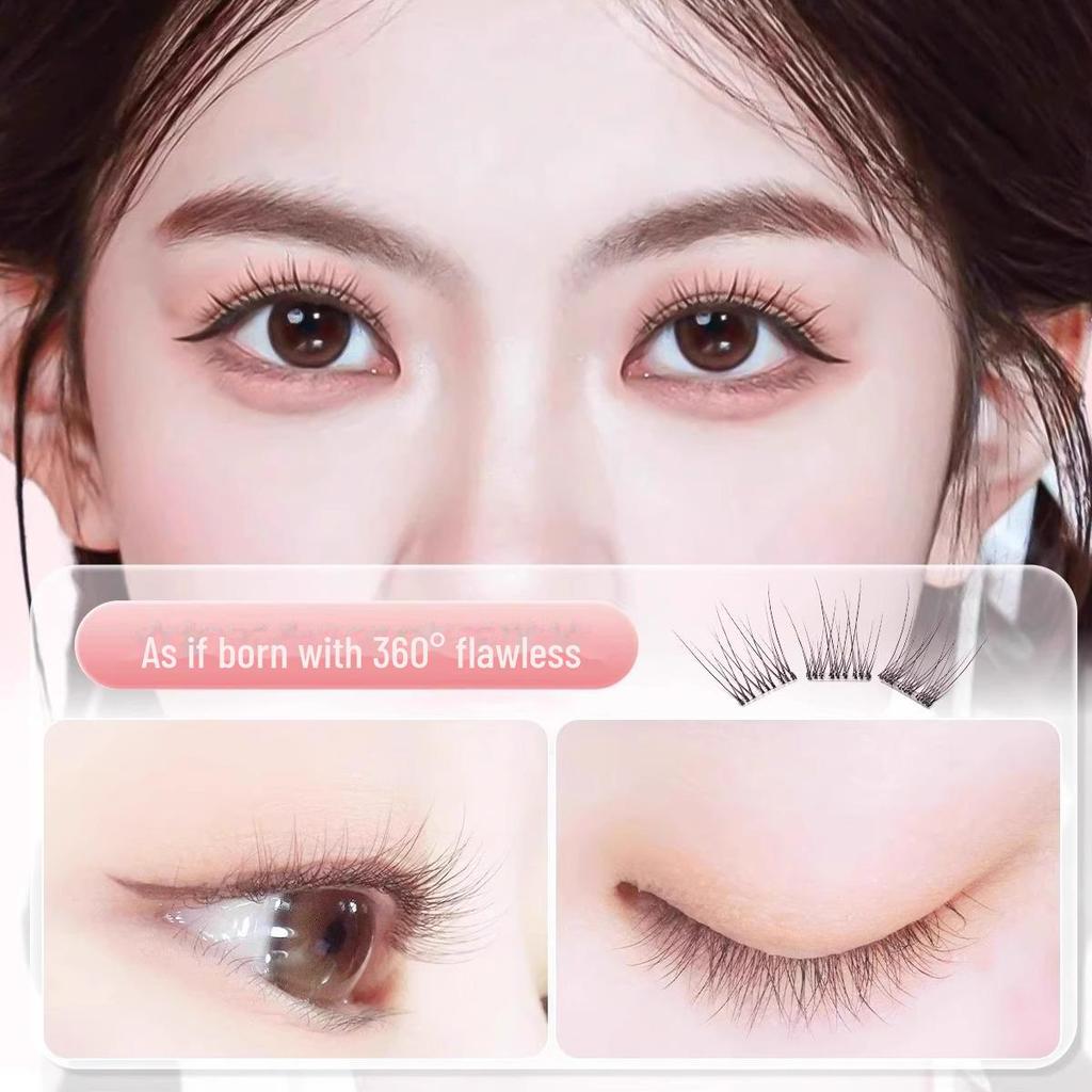 Super Soft Curved Natural False Eyelashes - Model 8910mm Short Straight Single Cluster