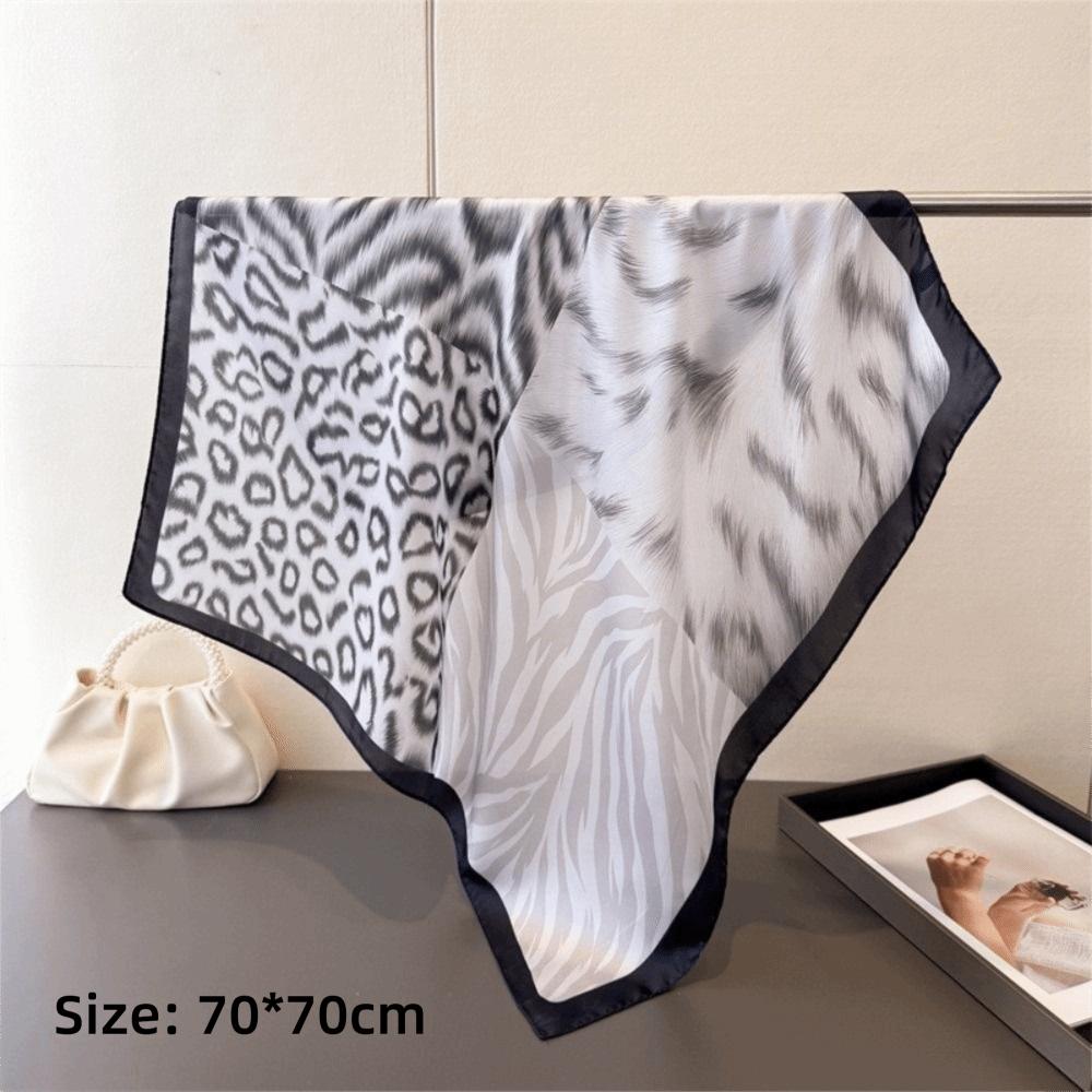 Printed Square Scarf Thin Headband New Silk Scarf Women