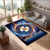 Luton Town Printed Crystal Velvet Rug Non‑Slip Crystal Velvet Carpet For Sofa Bedroom Indoor Home Decoration
