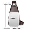 Men's PU Leather Chest Bag - Large Capacity Crossbody Sling Bag,Shoulder Bag, Adjustable Shoulder Strap for Travel & Outdoor Use