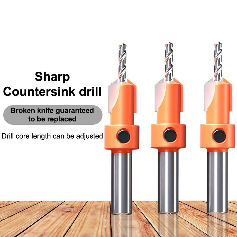 1Set Carbon Steel Woodworking Countersink Router Bit Screw Extractor Remon Demolition For Wood Milling Cutter