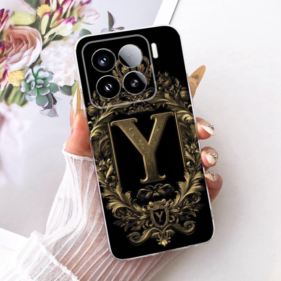 For Xiaomi Mi 15 Pro Case Luxury Crown Letters Cover Clear Silicone Soft Slim Phone Case For Xiaomi 15 Pro Mi15 Pro Fundas Coque