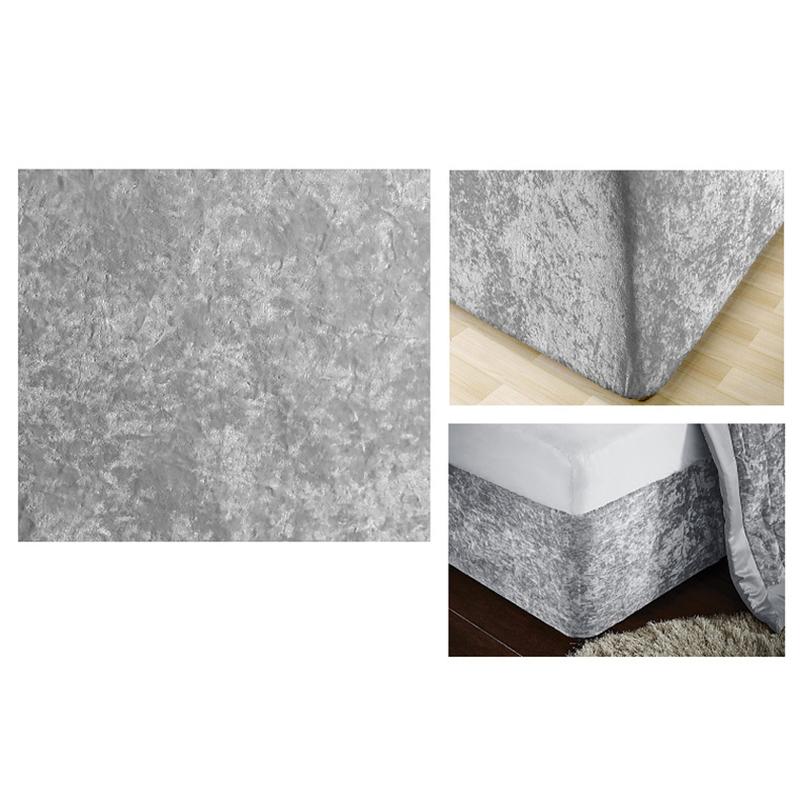 Saia de Cama com Babado Base Extra Profunda Espessa Envoltório Valência à Prova de Pó Veludo Capa de Estrutura de Divã Tecido Totalmente Elástico Proteção de Três Lados