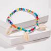 Cross Border Beach Series Vacation Style Shell Bead Multi-Layer Ankle Chain Personalized Colorful Rice Bead Ankle Chain Three Piece Set