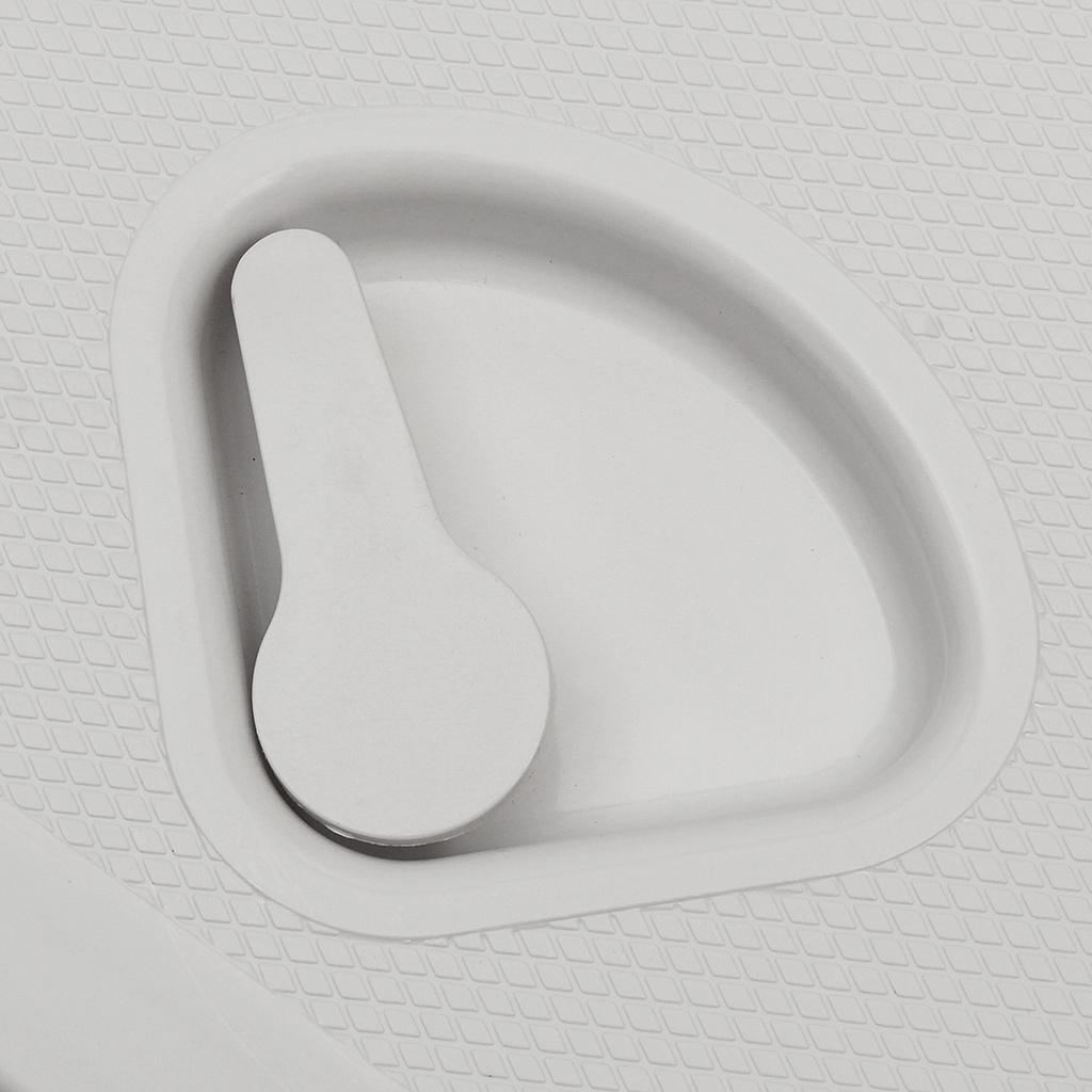 White Plastic Watertight Marine Boat Caravan Deck Compartment Access Hatch Plate White Inspection Yacht Cover RV Ship Part 23.86x13.90""