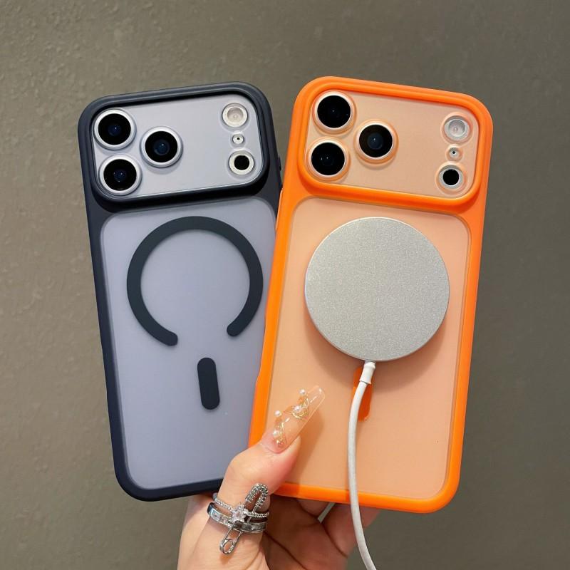 Matte Finish Magnetic Snap-On Case IPhone 17 Pro Max 16 Precise Cutouts Full Coverage Shockproof PC Shell