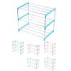 3/4 Layers Shoe Rack Assembled Easy Installation Stainless Steel Household Slipper Storage Shelf for Home
