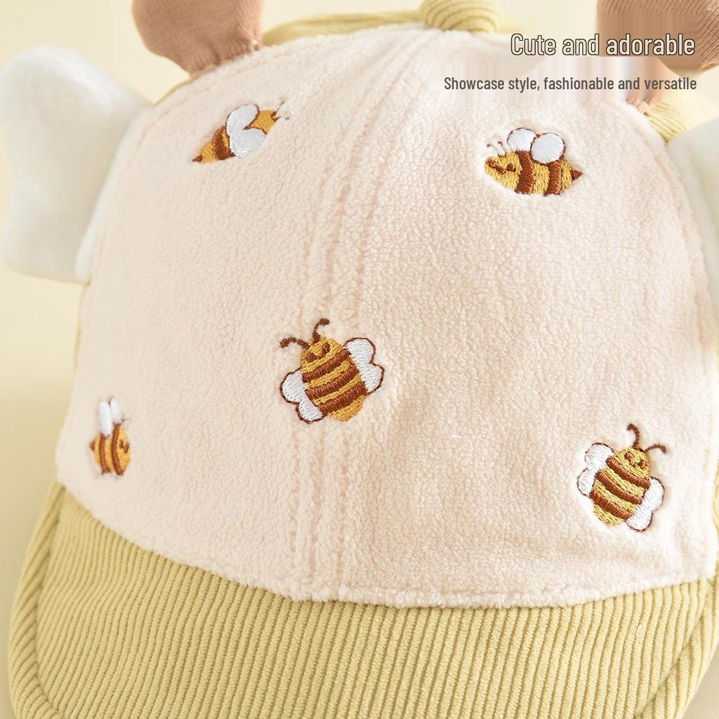 Children's Cute 3D Bee Sun Hat Baseball Cap - Windproof Toddler Outdoor Hat