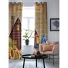 Bauernhof Sonnenblume Hahn Vintage Fenster Vorhänge Wohnzimmer Schlafzimmer Küche Vorhänge Für Kinder Deko
