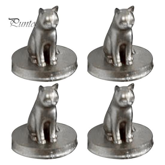 

Головки штифтов дверных петель Декоративные украшения Забавная форма кошки Простая установка Дверные украшения в виде животных Магниты на головки дверных петель 4pcs серебряный
