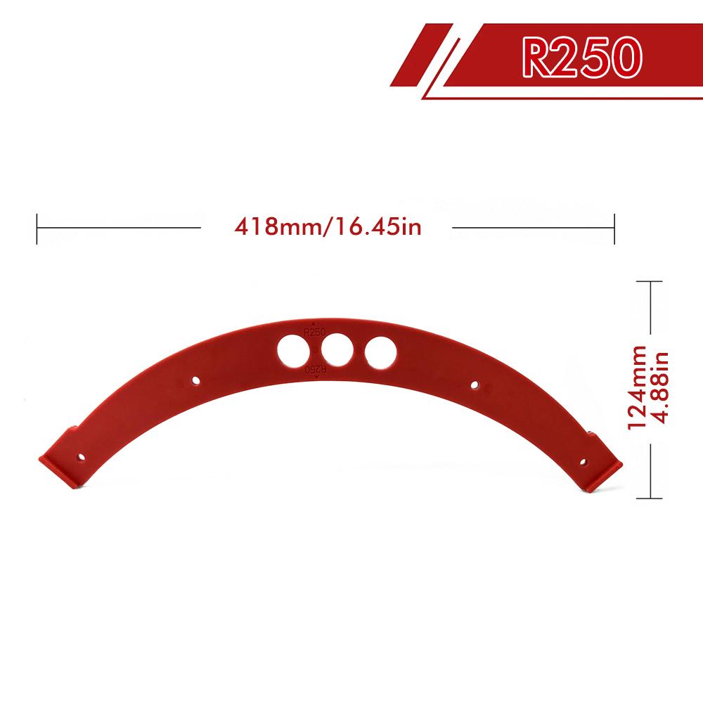 Plastic R100-R300 Radius Jig Woodworking Router Templates Arc Angle Positioning Template Corner Radius Reusable Positioning Tool