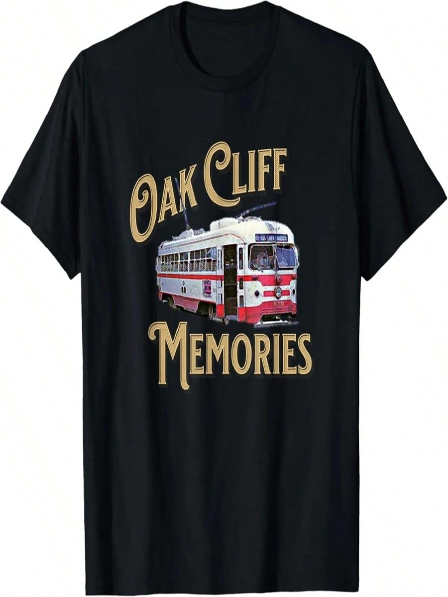 Oak Cliff Memories Texas Vintage Retro 50s Steetcar Graphic T-Shirt S разноцветный