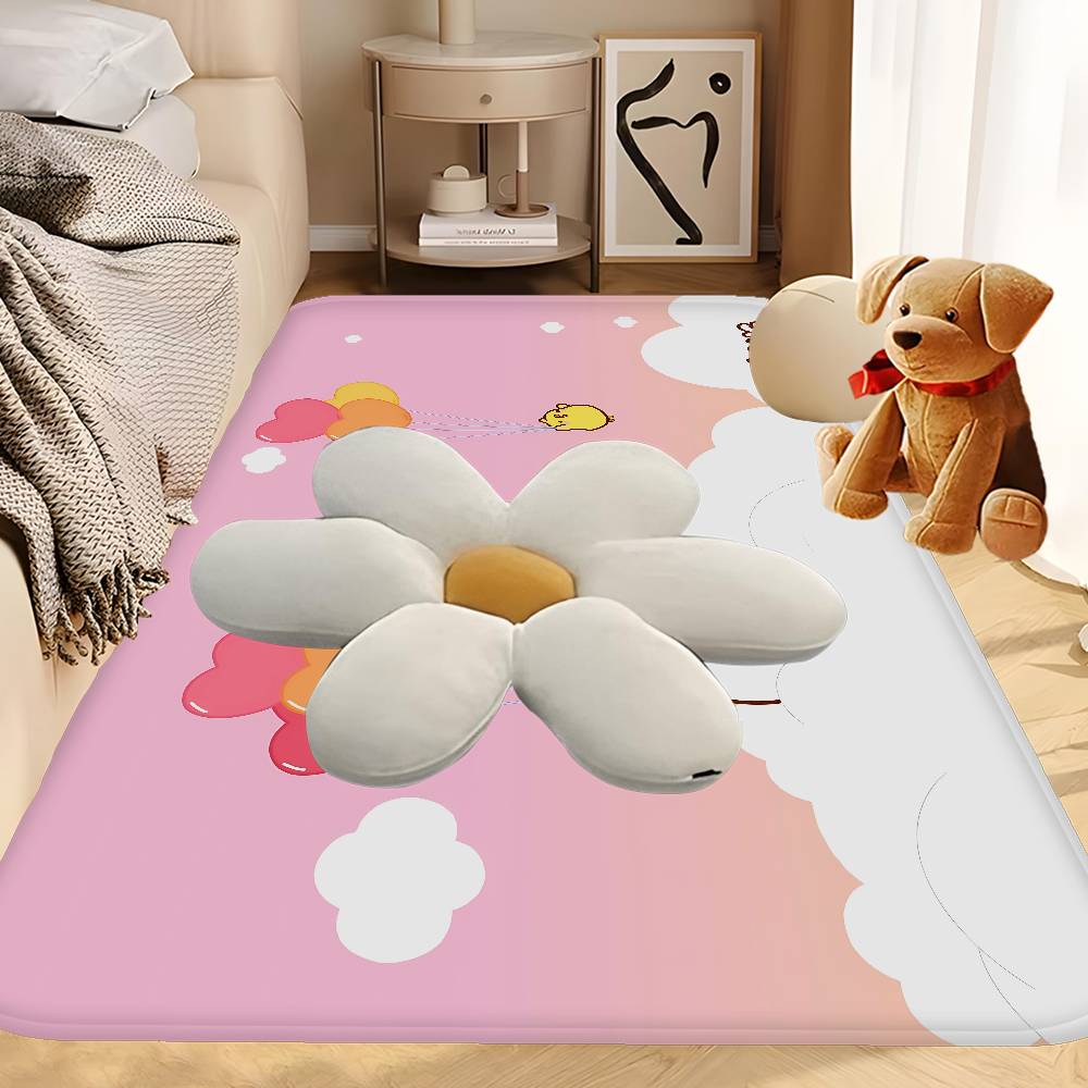 Anime Cute M-Molang Kitchen Mat Kids Room Bedroom Decoration Balcony Anti-Slip Doormat Living Room Alfombra