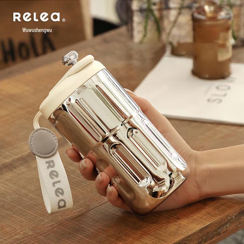 Wushengwu 410ml Digital Display 316L Stainless Steel Thermos Coffee Cup