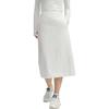 Fila Milano Italian Luxury Sports Series Fashion Solid Color Comfortable Casual Long Skirt Women Skirts White F11W445301F-WT