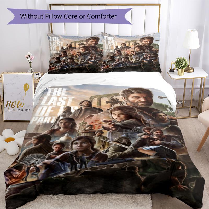 3pcs The Last of Us Bedding Set Duvet Cover Closure Includes 1 Duvet Cover & 2 Pillowcases, Soft and Comfortable for All Seasons.