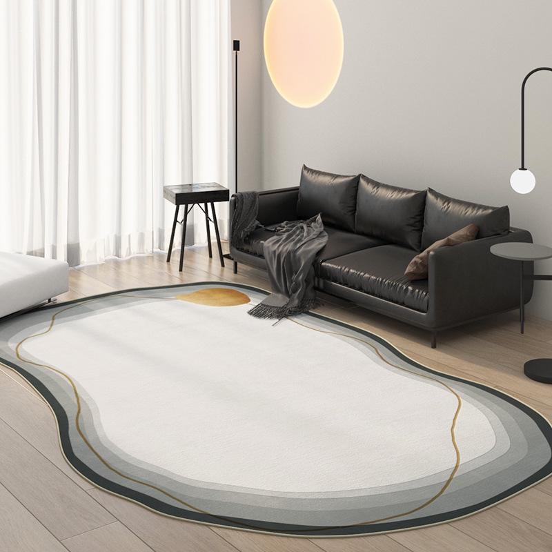 Irregular Shaped Wabi-Sabi Carpet: Thick Luxury Floor Mat for Living Room, Bedroom, Study, or Cloakroom