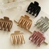 Matte Surface Earth Tone Hair Grip Minimalist Solid Color Multi Claws Design Professional Non Slip Holding Styling Fixer
