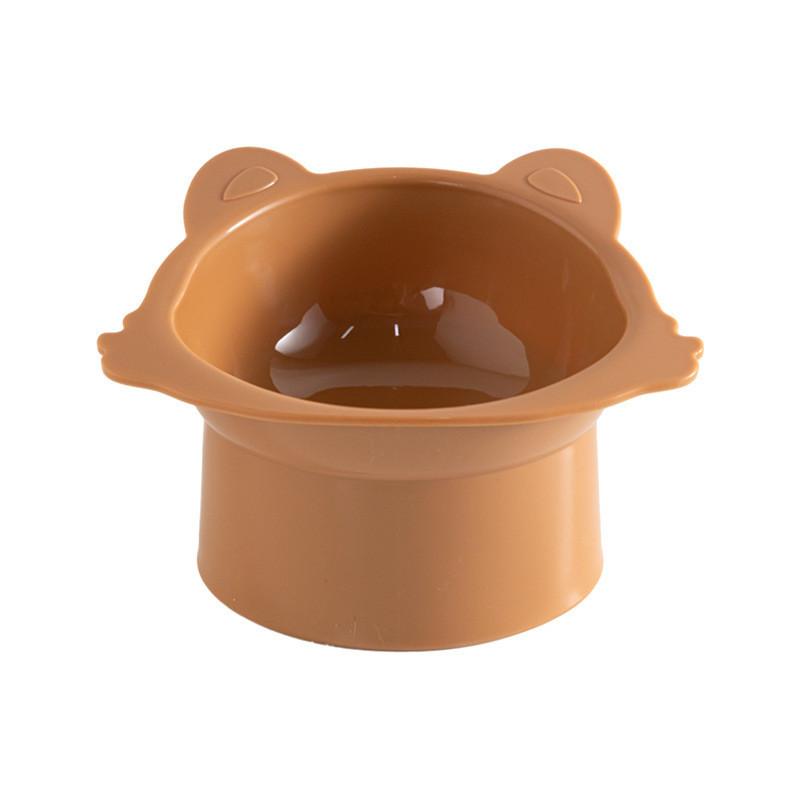 High-legged Cat Bowl Nordic Style Cartoon Neck-guard Anti-overflow Plastic Elevated Prevent Cervical Disease Pet Bowl