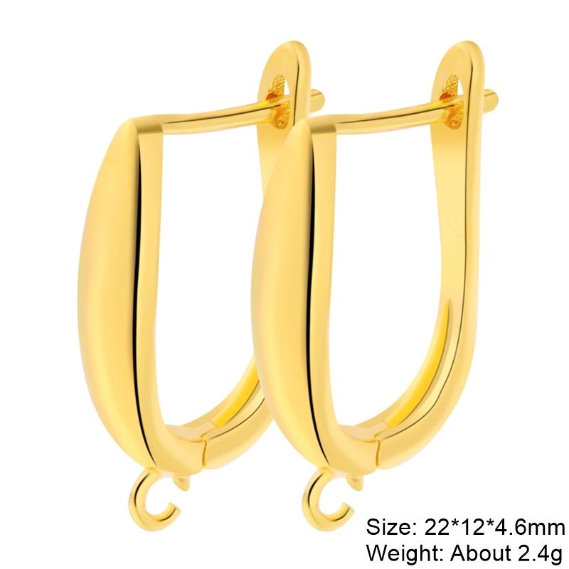 Juya Women Earrings Accessories 4 8Pcs/Lot Gold Silver Plated Shvenzy Ear Wire Fixture Fastener Bale DIY Earring Hooks Clasp