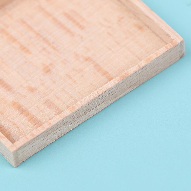 1:12 Puppenhaus Miniatur Mini Teller Holztablett Modell Küchendekor Zubehör