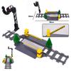 City Trains Flexible Tracks Forked Straight Curved Soft Rails Track Switch Building Block Bricks Kids DIY Technical Creative Toy