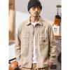 American Vintage Amekaji Cargo Shirts Outerwear Men's Spring and Autumn Cotton Casual Foreign Trade Men's Clothing Lapel Jacket