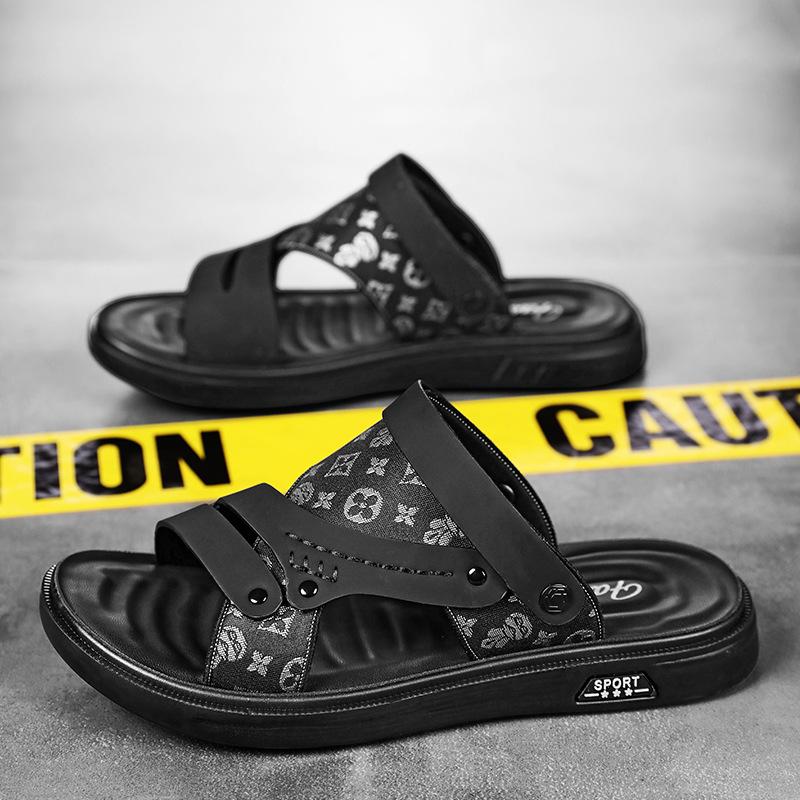 

Мужские летние сандалии, нескользящие, на толстой подошве, пляжная обувь, мягкая подошва, отцовская обувь, дышащие, двойного назначения, вьетнамские холодные тапочки, без запаха 44 серебряный